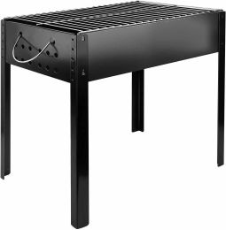 14 inch Portable Grill Charcoa Barbecue Grill, Small D, Portable Grill,Detachable Grill , Mini Tabletop Camping Grill BBQ, Black