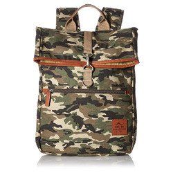 Buxton Men"s Expedition II Huntington Gear Fold-Over Canvas Backpack CAMO