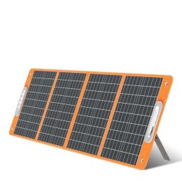 100W 18V Portable Solar Panel, Flashfish Foldable Solar Charger with  5V USB 18V DC Output Type-C Output Compatible with Portable Generator, Smartphon