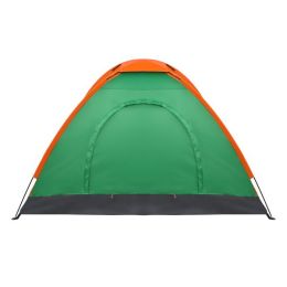 2-Person Waterproof Camping Dome Tent for Outdoor Hiking Survival Orange & Green