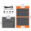 60W 18V Portable Solar Panel, Flashfish Foldable Solar Charger with 5V USB 18V DC Output Compatible with Portable Generator, Smartphones, Tablets and