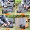 60W 18V Portable Solar Panel, Flashfish Foldable Solar Charger with 5V USB 18V DC Output Compatible with Portable Generator, Smartphones, Tablets and