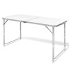Free shipping Collapsible camping table height adjustable aluminum 120 x 60 cm