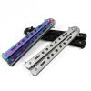 Foldable Comb Stainless Steel Practice Training Butterfly Knife Comb Beard Moustache Brushe Salon Hairdressing Styling Tool